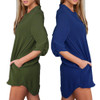 2018 Summer 5XL Plus Size Women Chiffon Shirts V Neck Pockets Long Sleeves Blouses Asymmetrical Loose Casual Tops female Tunics