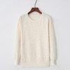 2018 Spring Women Long Sleeves Sweater Pearl Beading O-neck Knitted Jumper Pearl Pullovers Red Black Pink Beige Gray