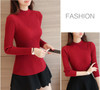 2018 spring Women ladies long sleeve turtleneck slim fitting knitted thin sweater top femme korean pull tight casual shirts