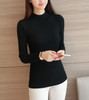 2018 spring Women ladies long sleeve turtleneck slim fitting knitted thin sweater top femme korean pull tight casual shirts