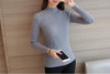 2018 spring Women ladies long sleeve turtleneck slim fitting knitted thin sweater top femme korean pull tight casual shirts