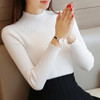 2018 spring Women ladies long sleeve turtleneck slim fitting knitted thin sweater top femme korean pull tight casual shirts