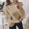 2018 Spring Woman Blouse Long Sleeve Shirt Tops Tee Shirts Ruffle Lace Splice Office Ladies Blusas WS5317U