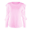 2018 Spring Woman Blouse Long Sleeve Shirt Tops Tee Shirts Ruffle Lace Splice Office Ladies Blusas WS5317U