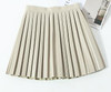 2018 SPRING summer new pleated leather skirt black leather pu pleated skirt waist skirt female A blackgirls tide under skirt