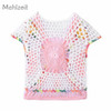 2018 Spring Summer new baby girls knitting vest Fashion waistcoat for 0-9M baby girls thin baby knitted soft outwear clothes