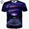 Mr.1991INC New Europe and American Men/boy T-shirt 3d fashion print A person watching meteor shower Space galaxy t shirt