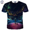 Mr.1991INC New Arrivals Men/Women 3d T-shirt Digital Print Moon Night Space Galaxy Tshirts Quick Dry Summer Tops Tees