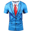 Mr.1991inc Hot New Style Casual Men 3D T Shirt Short Sleeve tattoo black suit Digital Printing Summer Tops size S-XXXL 5988
