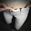 Luck Dog Lady Zip Pencil Pants High Waisted Slim Stretch Leggings Trousers Pants