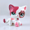 LPS collections cat Short Hair Kitty Rare Old Styles White Pink Tabby Black pink kitten cute Animal Pet Shop Toys