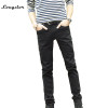 LP21 free shipping 2016 fashion male straight leg denim trousers men brand jeans 28-36 mens business pants black jeans men