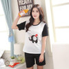 Low Price Woman Pajamas Sets Hot Summer Short Sleeve Thin Pyjamas Home Furnishing Clothing Cartoon Print Cute loose sleepwear