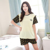 Low Price Woman Pajamas Sets Hot Summer Short Sleeve Thin Pyjamas Home Furnishing Clothing Cartoon Print Cute loose sleepwear