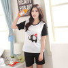 Low Price Woman Pajamas Sets Hot Summer Short Sleeve Thin Pyjamas Home Furnishing Clothing Cartoon Print Cute loose sleepwear