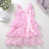 Baby Girls Princess Lace Party Dress Fluffy 3 Layers Flower Girl Dresses Baby Sleeveless Wedding Pageant party costumes clothes