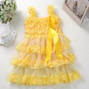 Baby Girls Princess Lace Party Dress Fluffy 3 Layers Flower Girl Dresses Baby Sleeveless Wedding Pageant party costumes clothes