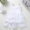 Baby Girls Princess Lace Party Dress Fluffy 3 Layers Flower Girl Dresses Baby Sleeveless Wedding Pageant party costumes clothes