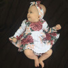 Baby Girls Long Sleeve Floral Dresses 2PCS Outfits 2017 New Bebes Kids Casual Dress For Girls Cute Fall Vestidos+Headband 0-24M