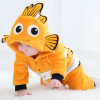 Baby Rompers Animals Warm Winter Coral Fleece Cute Fish Pajamas Christmas Newborn Baby Boy Girl Pijamas de bebe recem nascido