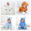 Baby Rompers Animals Warm Winter Coral Fleece Cute Fish Pajamas Christmas Newborn Baby Boy Girl Pijamas de bebe recem nascido