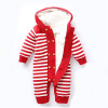 Baby Romper Thick Fleece Warm Cardigan for Winter Kids Knitted Sweater Infant's Climbing Clothes Hooded Girl Boys Outwear CL0434