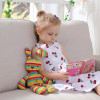 Baby Rabbit Sleeping Comfort Toys with Rainbow Color Knitted Sweet Cute Stuffed Toys Bunny Dolls For kids girl Birthday Gifts
