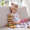 Baby Rabbit Sleeping Comfort Toys with Rainbow Color Knitted Sweet Cute Stuffed Toys Bunny Dolls For kids girl Birthday Gifts