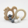 Baby Nursing Bracelets Wooden Teether Crochet Chew Beads Teething Wood Rattles Toys Teether Montessori Bracelets