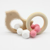 Baby Nursing Bracelets Wooden Teether Crochet Chew Beads Teething Wood Rattles Toys Teether Montessori Bracelets