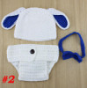 Baby Newborn Photography Props Costume Toddler Animal Beanie with Diaper Cover Cocoon Handmade Knitted Hat 0-12M SG041