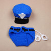 Baby Newborn Photography Props Costume Hand Crochet Knit Infant Beanie Hat with Cape Animal Design Wing Batman Policeman SG040