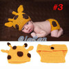 Baby Newborn Photography Props Costume Hand Crochet Knit Infant Beanie Hat with Cape Animal Design Wing Batman Policeman SG040