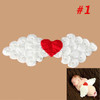 Baby Newborn Photography Props Costume Hand Crochet Knit Infant Beanie Hat with Cape Animal Design Wing Batman Policeman SG040