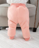 Baby lovely bear emb. velvet pants, baby fleece padded winter warm trousers,free shipping