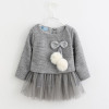 Baby Long Sleeve Dress Baby Girls Dresses Winter Gown Baby Children Knitted Dress Autumn Party Princess