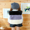 Baby kids winter clothes Winter Fashion down jacket for children Faux fur vest Baby girls Well-designed striped Outwear Coats
