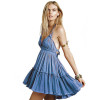 BellFlower 2018 Summer Bohemian Women Mini Dress Backless Beach Dress Holiday Boho Strapless Sexy Ball Gown Hippie Chic Dress