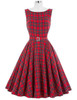 Belle Poque Women Summer Dress 2017 Rockabilly Audrey Hepburn Tunic robe Casual Clothing Vestidos 50s Vintage Plaid Dresses