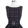 Belle Poque Women Summer Dress 2017 Rockabilly Audrey Hepburn Tunic robe Casual Clothing Vestidos 50s Vintage Plaid Dresses