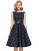 Belle Poque Women Summer Dress 2017 Rockabilly Audrey Hepburn Tunic robe Casual Clothing Vestidos 50s Vintage Plaid Dresses