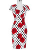 Belle Poque Women Plus Size Dresses Rockabilly Clothing Floral Summer Casual Party Office Sexy Pencil 50s Vintage Bodycon Dress