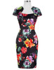 Belle Poque Women Plus Size Dresses Rockabilly Clothing Floral Summer Casual Party Office Sexy Pencil 50s Vintage Bodycon Dress