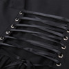 Belle Poque Women Sleeveless V-Neck Lace-up Corset Ruffle Dress 2017 Retro Vintage Steampunk Black Punk Gothic Victorian Dress