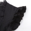 Belle Poque Women Sleeveless V-Neck Lace-up Corset Ruffle Dress 2017 Retro Vintage Steampunk Black Punk Gothic Victorian Dress