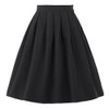 Belle Poque Women jupe 2017 Summer Cotton High Waist Womens Office Vintage Pleated Midi Skirts Black Red Skater Short Mini Skirt