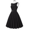 Belle Poque Women Retro Robe Vintage Dress 2017 Sleeveless 1950s 60s Black Red Womens Dresses Plus Size Elegant Tunic Vestidos