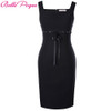 Belle Poque Vintage Dress Women 2017 Tank Sleeveless Little Black Sheath Bodycon Rockabilly Vestido Evening Party Pencil Dresses