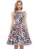 Belle Poque Print Floral 50s 60s Vintage Dresses Audrey Hepburn 2017 New style Summer Retro Dress Vestidos robe Womens Clothing