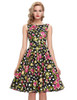 Belle Poque Print Floral 50s 60s Vintage Dresses Audrey Hepburn 2017 New style Summer Retro Dress Vestidos robe Womens Clothing